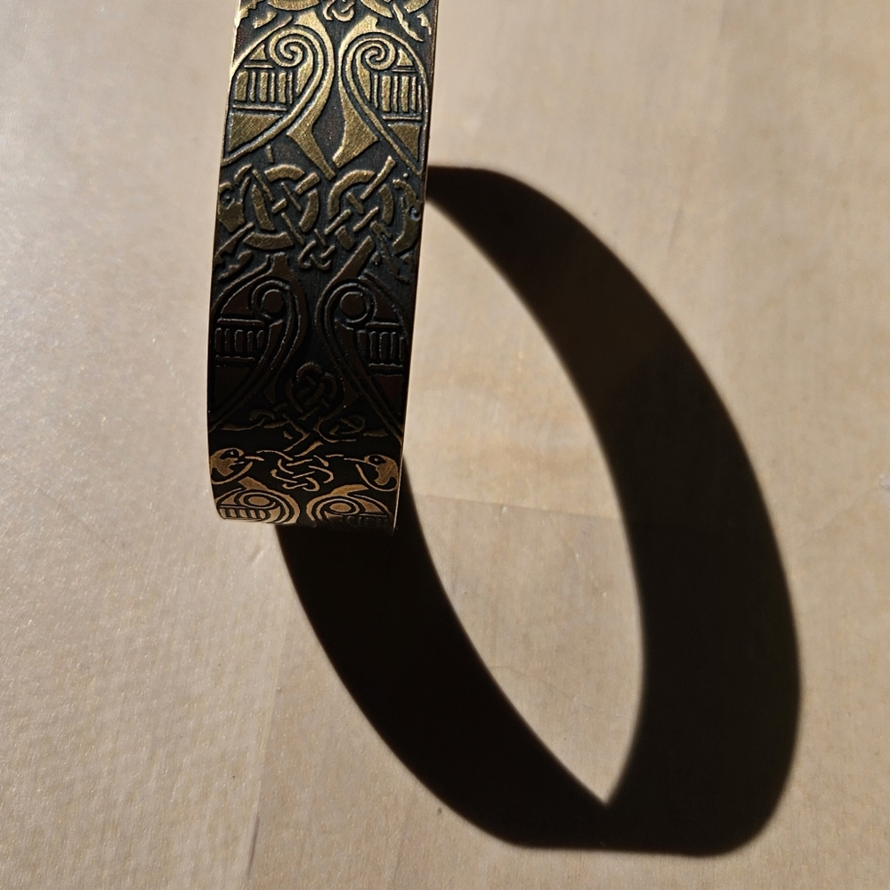 Engraved Copper Cuff Bracelet - image 3